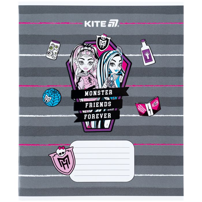 Зошит Kite Monster High, 12 аркушів, коса лінія (MH25-235) зображення 8