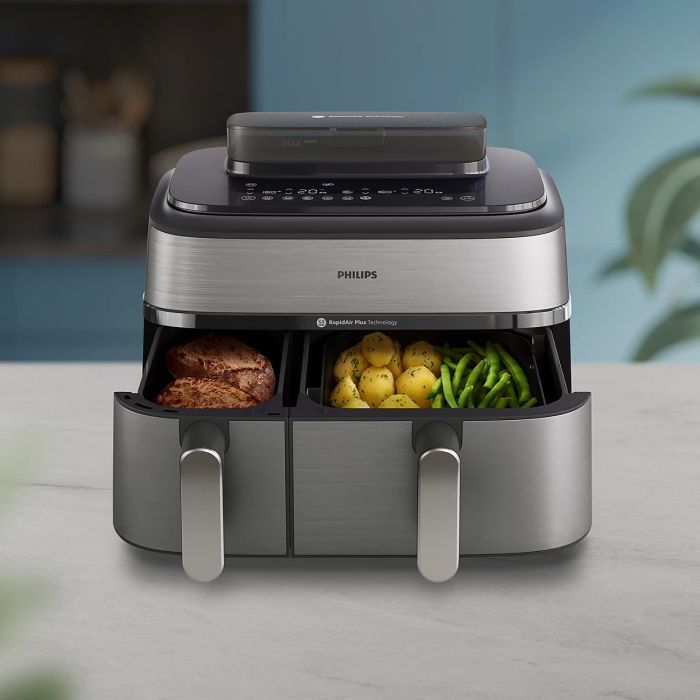 Мультипіч Philips Dual Basket Airfryer 5000 Series (NA555/00) зображення 6