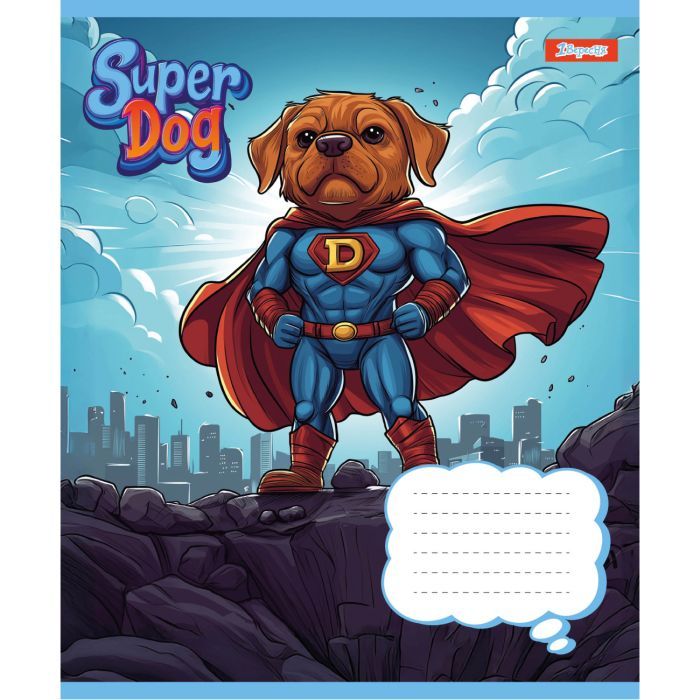 Тетрадь 1 вересня Super Dog А5 12 листов линия (768253) изображение 4