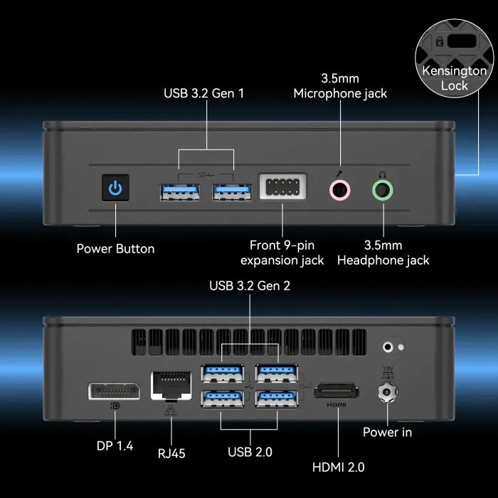 Компьютер GEEKOM Mini Air12 Lite / N150, 8, 256, WIN11Pro (GMAir12Lite-N150-8256-EU) изображение 7