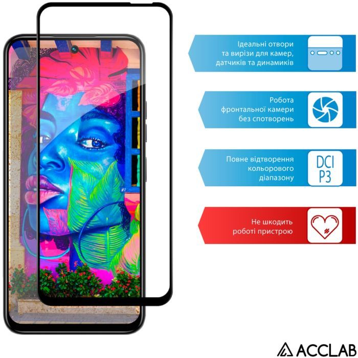 Скло захисне ACCLAB Full Glue Tecno Spark 30C Black (1283126599347) зображення 5