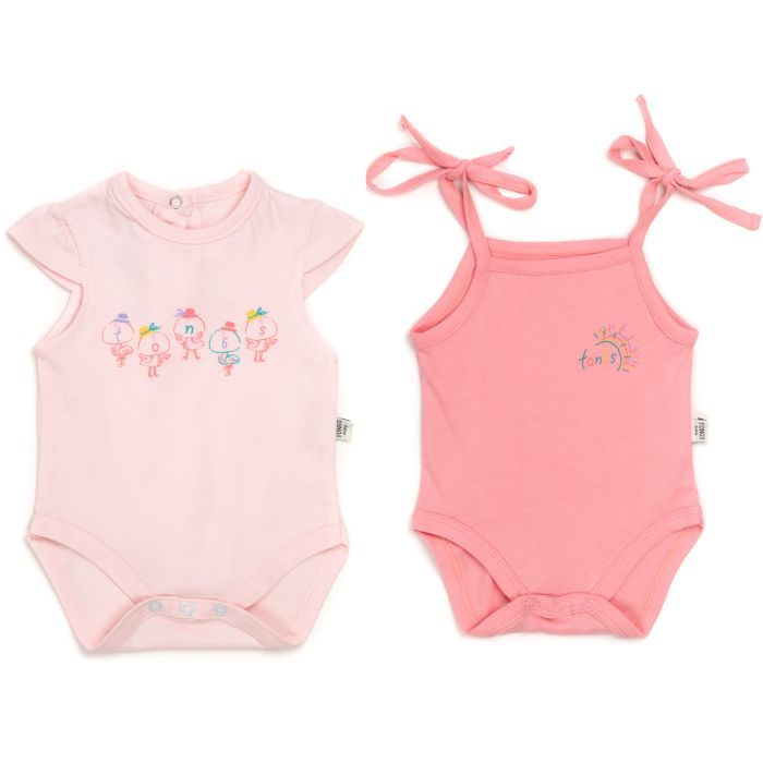 Боди детское Miniworld набор 2 штуки (4753-62G-pink)