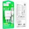 Зарядний пристрій HOCO C140A Smart USB QC3.0 + cable USB to USB-C White (6942007627832) зображення 3