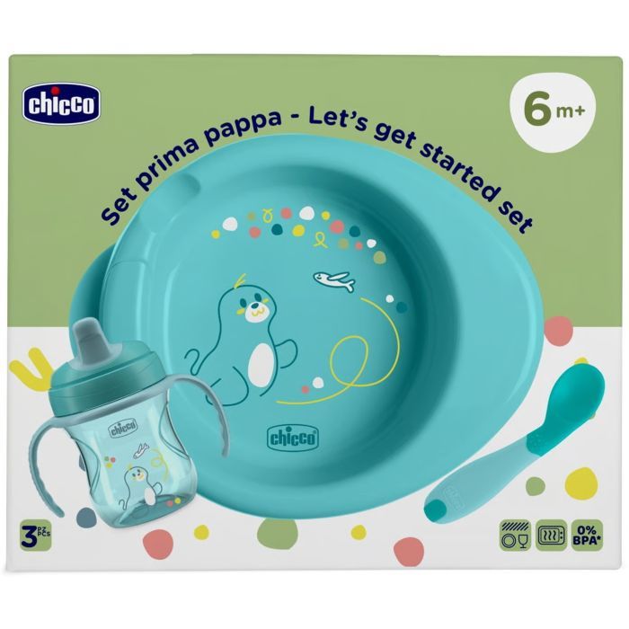 Набор детской посуды Chicco Set Prima Pappa 6м+ Блакитний (16200.25) изображение 7