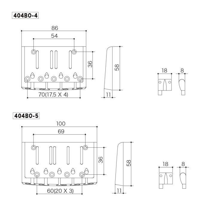 Бридж для гітари Gotoh 404BO-4 C зображення 2