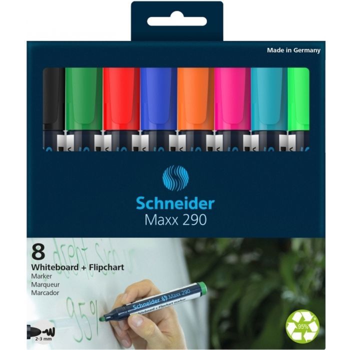 Набір маркерів Schneider 8 маркерів для дошок та фліпчартів MAXX 290 в блістері (S129098)