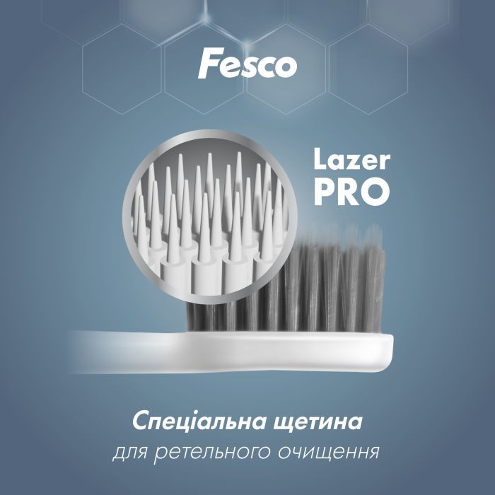 Зубна щітка Fesco Black & White Series Soft Біла з чорною щетиною (4823098414131) зображення 2