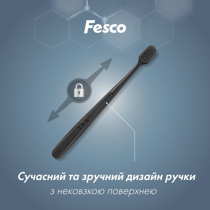 Зубна щітка Fesco Black & White Series Soft Біла з чорною щетиною (4823098414131) зображення 3