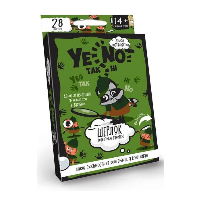 Настільна гра Danko Toys ТакНі. Шерлок (укр) (YEN-01-04U)