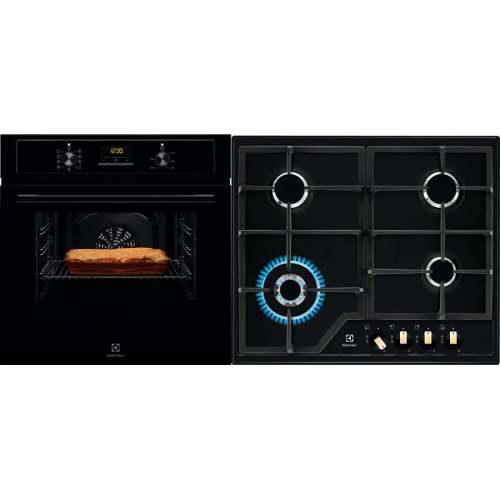 Комплект вбудованої техніки Electrolux Духова шафа EOF3H50BK + Варильна поверхня KGS6436RK (1) зображення 2