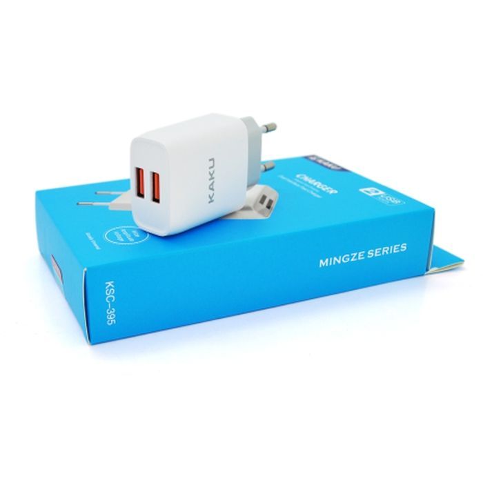 Зарядное устройство iKAKU KSC-395 2xUSB 5V 2.4A 12W White (KSC-395 MINGZE)