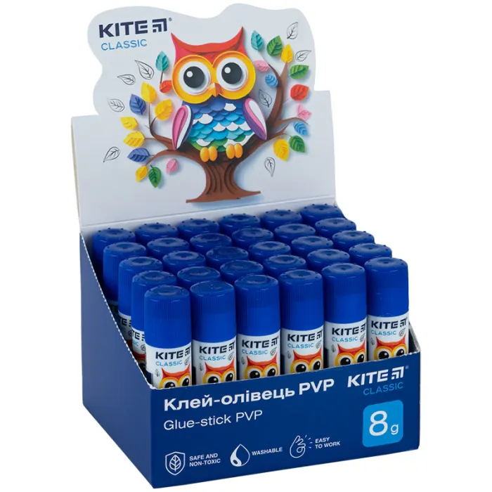 Клей Kite карандаш с индикатором PVP Classic, 8 г (K-130) изображение 3