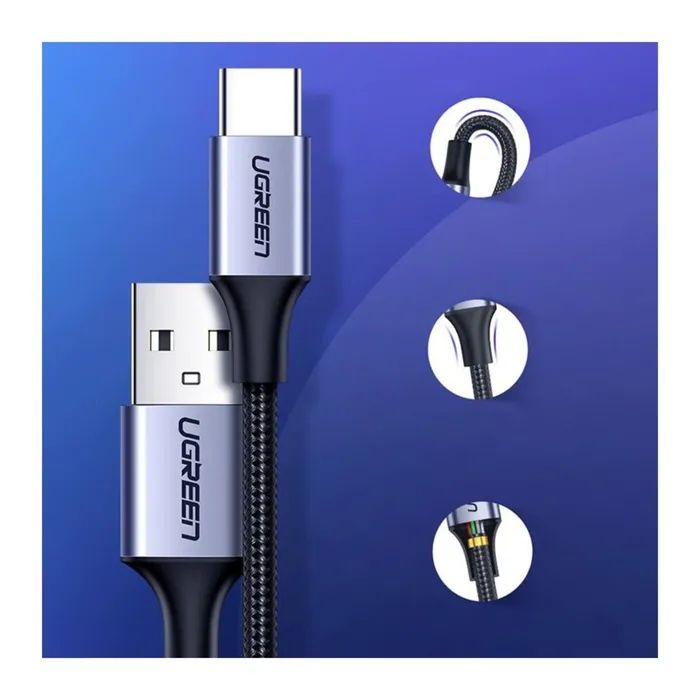Дата кабель USB 2.0 AM to USB-C 1.5m Ugreen (UGR-60127) изображение 4