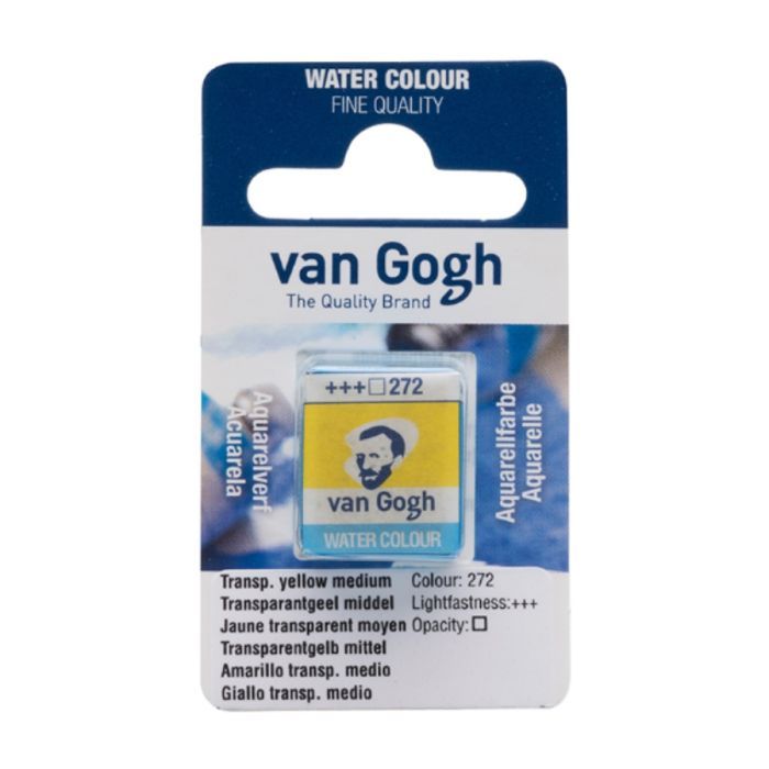 Акварельні фарби Royal Talens Van Gogh (272), Прозорий жовтий середній, кювета (8712079419103)