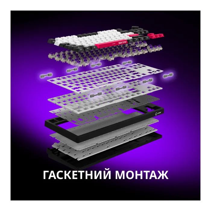 Клавиатура Lorgar KBP70TKLW Wireless TKL Mechanical Pro UA Black/Red (LRG-KBP70TKLW-BK-US) изображение 10
