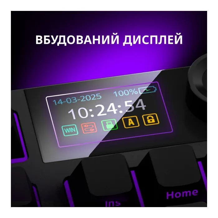 Клавиатура Lorgar KBP70TKLW Wireless TKL Mechanical Pro UA Black/Red (LRG-KBP70TKLW-BK-US) изображение 11