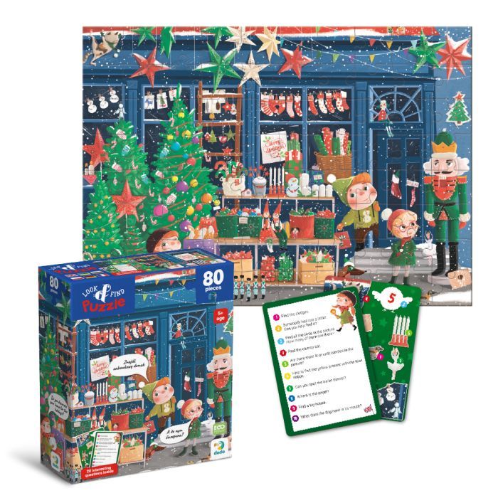 Пазл DoDo Ищи и находи Зимние праздники, 80 элементов (300663) изображение 2