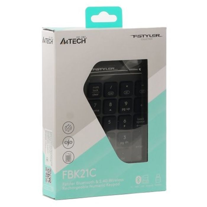 Клавіатура A4Tech FBK21C Wireless/Bluetooth Smoky Grey (4711421995108) зображення 10