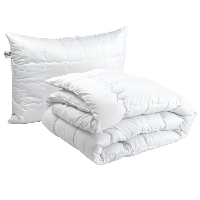 Одеяло Руно набор одеяло силиконовое Warm Silver 140х205+1 подушка 50х70 (924.52_Warm Silver)