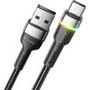 Дата кабель USB 2.0 AM to USB-C 0.5m 3A LED black Essager (EXCT-XCDB01) зображення 2