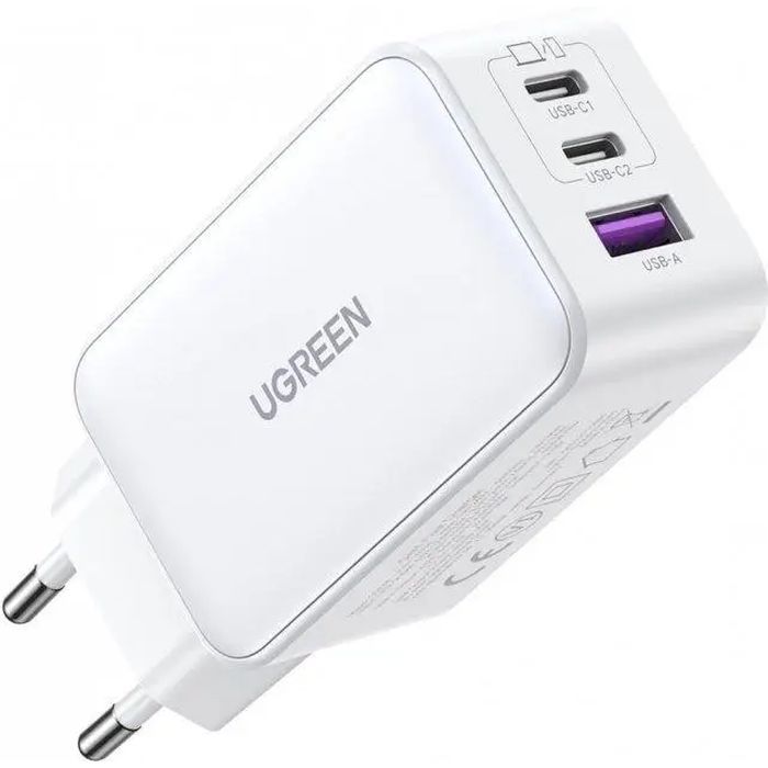 Зарядное устройство UGREEN 1xUSB + 2xUSB-C 65W GaN CD244 white (15334) изображение 3