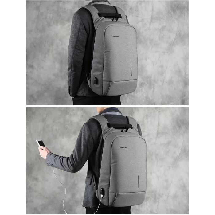 Рюкзак для ноутбука Kingsons 17" laptop backpack Light Grey (KS3149W-D17L) изображение 7