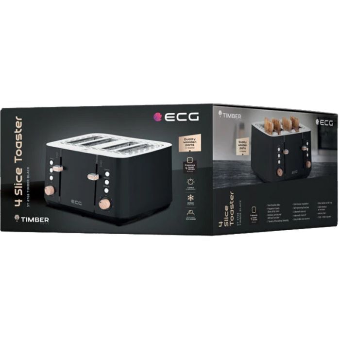 Тостер ECG ST 4768 Timber Black изображение 11