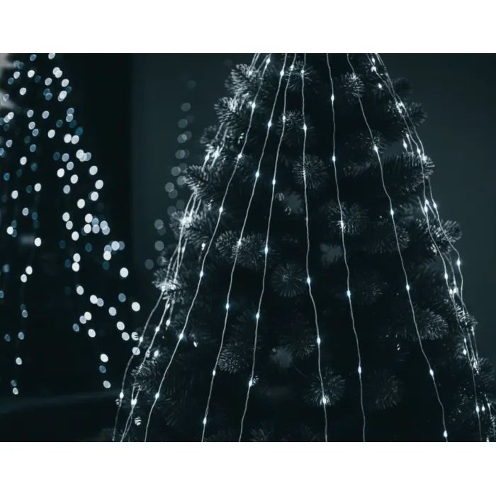 Гирлянда Chomik Оберемок струн 200 LED 10х2 м, холодний білий, IP44, від мережі (5900779901797)