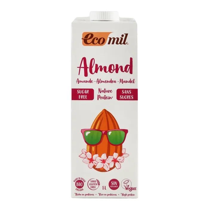 Молоко рослинне Ecomil Органічне з мигдалю з протеіном без цукру 1 л (230245)