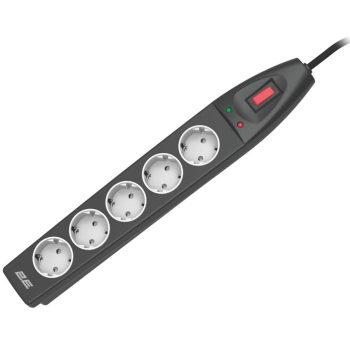 Мережевий фільтр живлення 2E 2E-SP515M10BK 10m (2E-SP515M10BK)