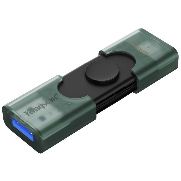 USB флеш накопитель Kingston 256GB DataTraveler Duo USB 3.2 / Type-C Black/Green (DTDEG2/256GB) изображение 3