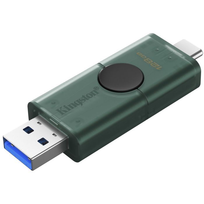 USB флеш накопитель Kingston 256GB DataTraveler Duo USB 3.2 / Type-C Black/Green (DTDEG2/256GB) изображение 5
