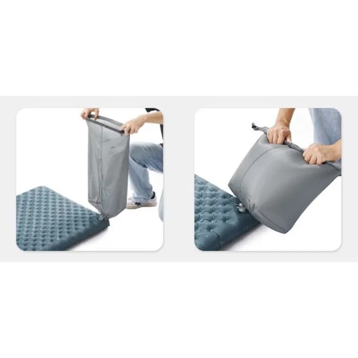 Матрац надувний Naturehike CNH22DZ018, 183х58х7 см, сірий, із мішком для надування (6975641888482) зображення 4