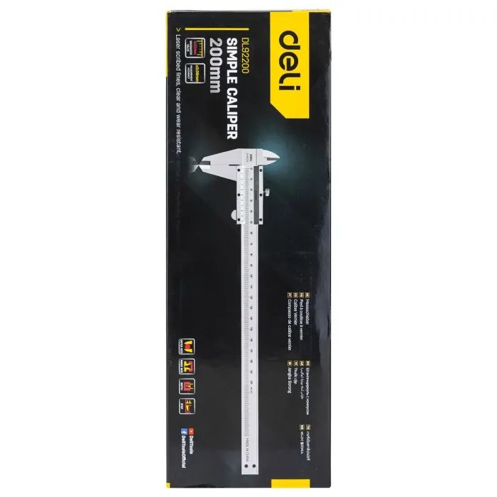 Штангенциркуль Deli 200 мм (EDL92200) зображення 4