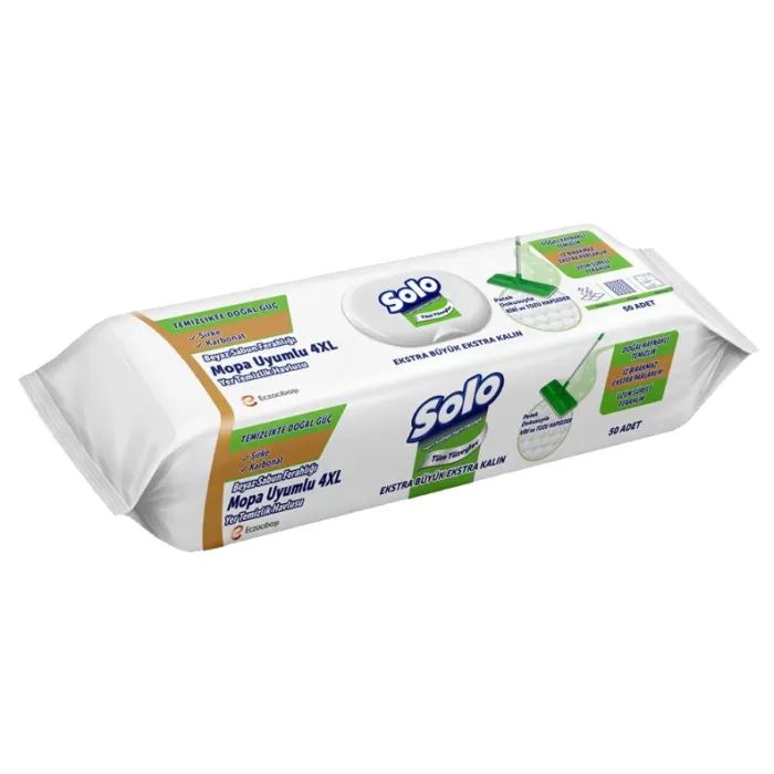 Салфетки для уборки Solo Natural Power Влажные Для уборки полов 50 шт. (8690530072718)