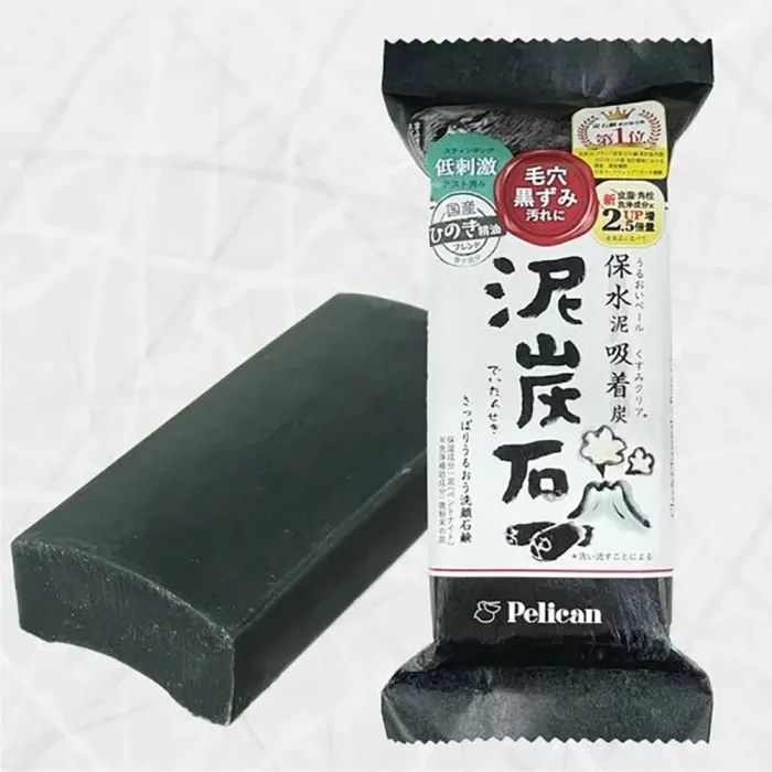 Тверде мило Pelican Deitanseki З деревним вугіллям 135 г (4976631481357) зображення 2