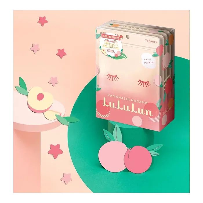 Маска для лица Lululun Premium Face Mask Персик из Яманаси 7 шт (4582305065916) изображение 5