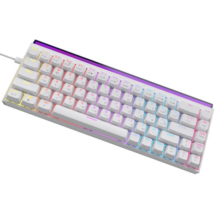 Клавіатура Ajazz NK68 Red Switch USB UA White (NK68-R-W) зображення 4