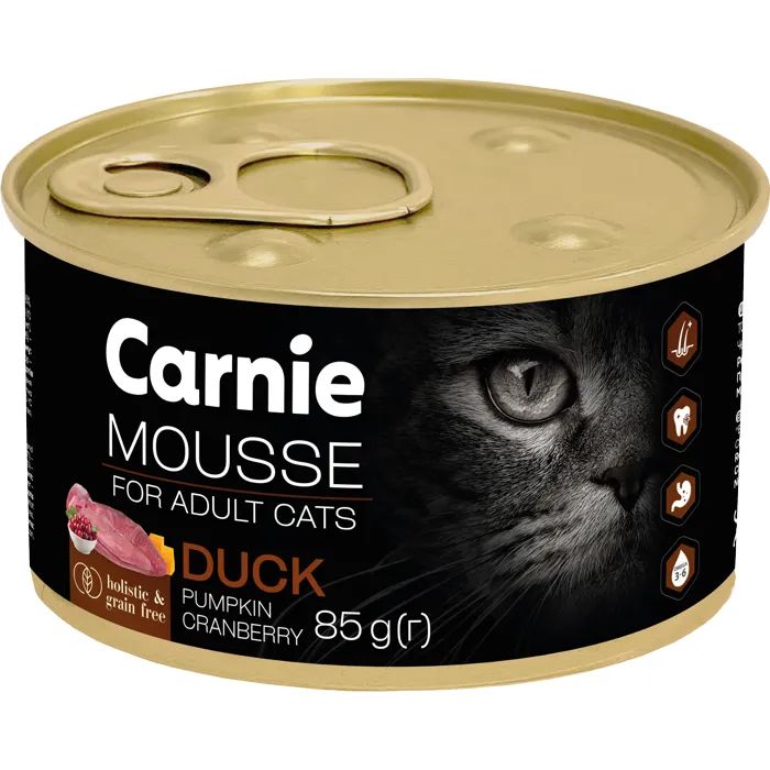 Паштет для кошек Carnie с уткой, тыквой, клюквой и желе 85 г (4820255195575)