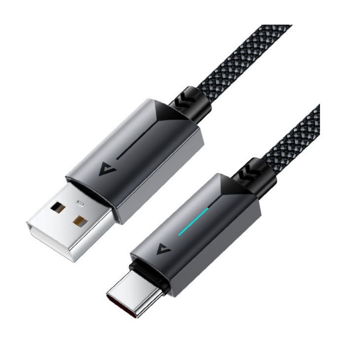 Дата кабель USB 2.0 AM to USB-C 1.2m 60W black Acefast (6974316284482)