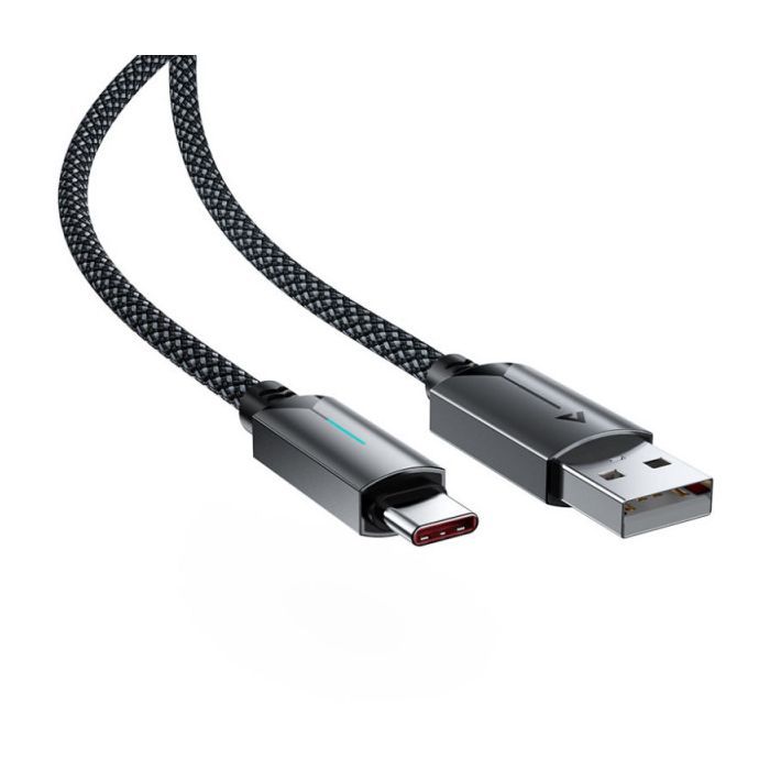 Дата кабель USB 2.0 AM to USB-C 1.2m 60W black Acefast (6974316284482) изображение 3
