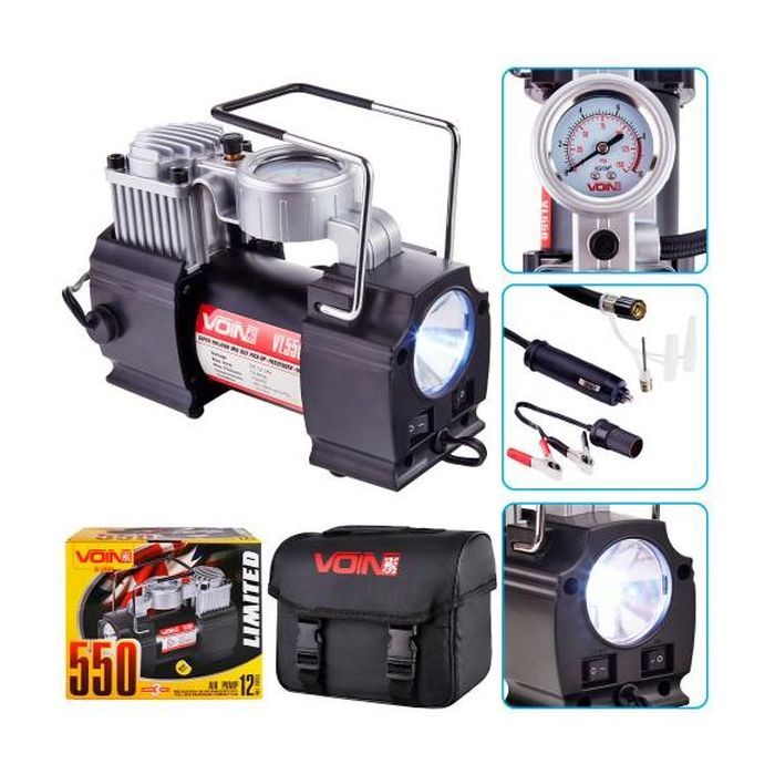 Автомобільний компресор VOIN VL-550 150psi/15Amp/40л (VL-550) зображення 4