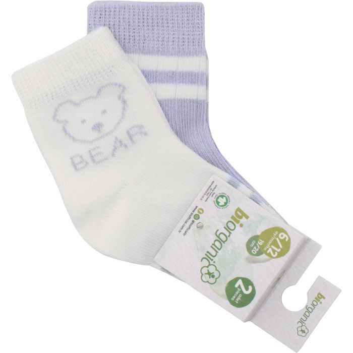 Носки детские Bibaby с мишкой (68412-12-18-creamviolet) изображение 2