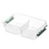 Харчовий контейнер Ardesto Fresh двосекційний 2х0.25л, пластик, прямокутна, зелений (AR1302G) зображення 4