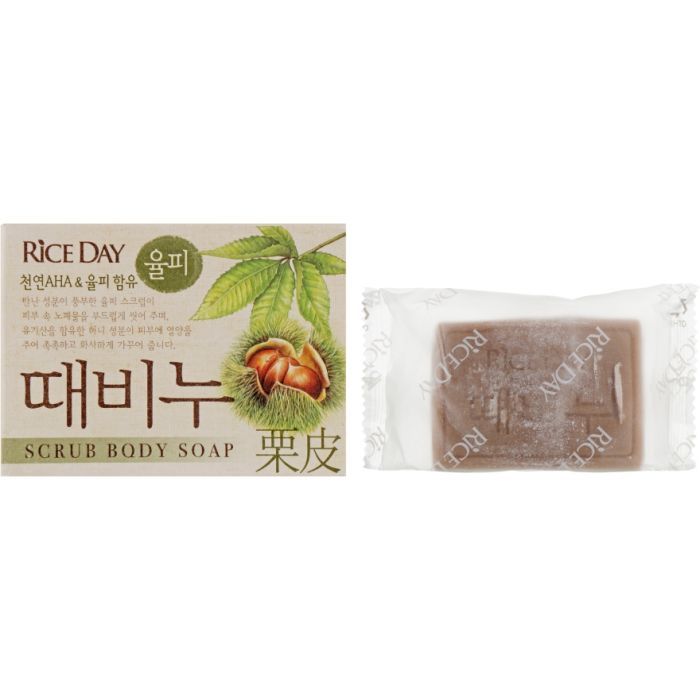 Твердое мыло Lion Rice Day Scrub Body Soap 100 г (8806325615125)