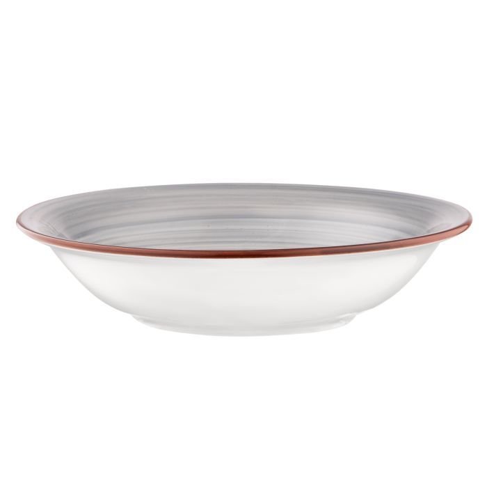 Тарілка Ardesto Salerno, 680мл, 21см, кераміка, сірий/рожевий (AR1121SP) зображення 2