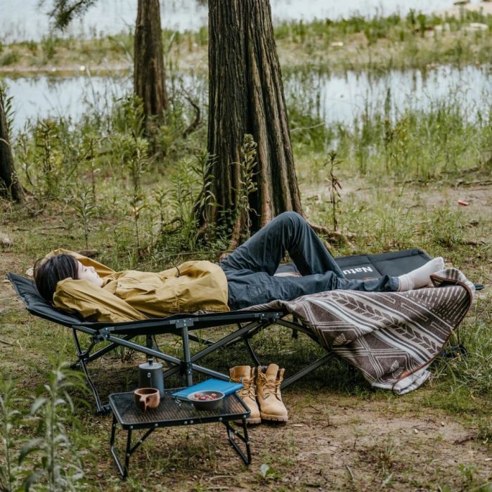 Розкладачка Naturehike CNK2300WS010, поліестер Oxford, чорна (6976507665209) зображення 4