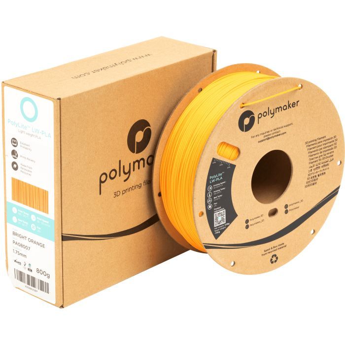 Пластик для 3D-принтера Polymaker PLA POLYLITE LW 1.75 mm 0,8kg WHITE (PA08002) зображення 3