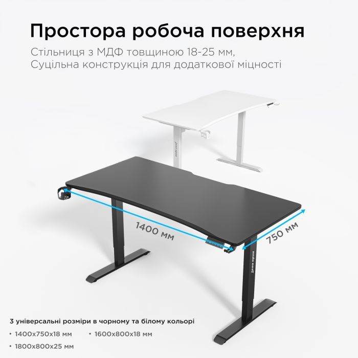 Комп'ютерний стіл Anda Seat Xtreme White (AD-D-DD1-1400-07-W) зображення 12