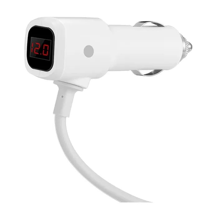 Зарядное устройство HOCO 2xUSB 10.5W + 3x car socket silver (6957531050896) изображение 2